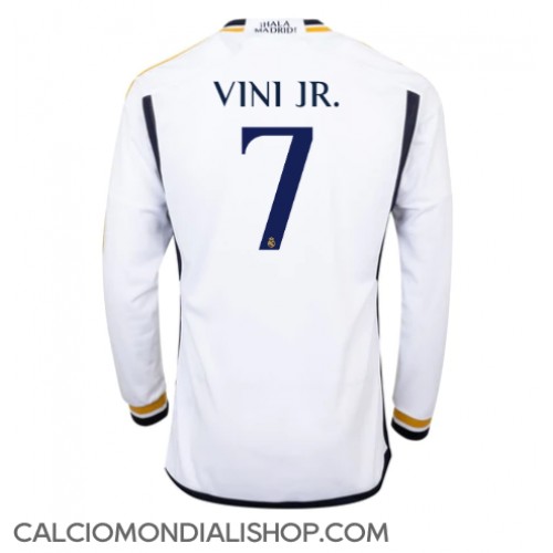Maglie da calcio Real Madrid Vinicius Junior #7 Prima Maglia 2023-24 Manica Lunga